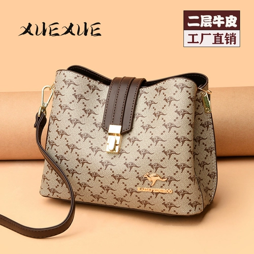 Модная сумка через плечо для матери, из натуральной кожи, городской стиль