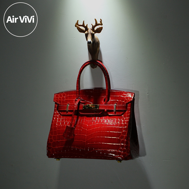 Airvivi-14A05-New Crocodile Pattern Cowhide Platinum Bag Genuine Leather Women's Bag Wedding Red Bag Bridal Bag