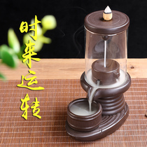 The new back incense burner sometimes runs glass windproof creative household ornaments Zen sandalwood ceramic aromatherapy stove