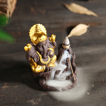 Reverse incense burner creative home indoor incense large tea ceremony purple sand ornaments Zen little monk fortune sink sandalwood