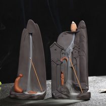 Reverse incense burner purple sand gift home incense burner sandalwood Tower incense burner ceramic creative ornaments agarwood socket