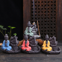 Reverse incense burner creative ceramic ornaments personalized home tea ceremony Zen sandalwood aromatherapy Zen fragrant stove mountain flowing water to watch smoke agarwood