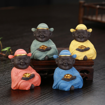 Boutique purple sand Zhaocai Jin Bao tea pet ornaments creative tea tea set tea ceremony tea tray tea display home decoration