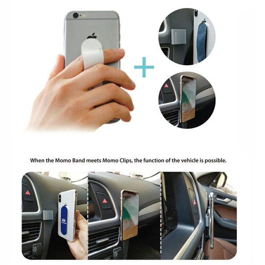 Ultra-Thin Multifunctional Creative Personalized Portable Ring Holder for Men and Women, Lazy Phone Holder Stand with Denim Surface and Adhesive Backing