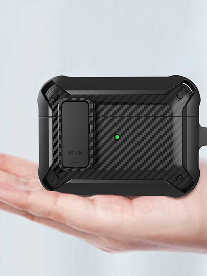 Anti-Drop AirPods Pro 2Nd Generation Protective Case, AirPods 4Th Generation Protective Shell Suitable for Apple Earphones, Carbon Fiber Pattern Buckle, Huaqiangbei 3Rd Generation Pro Case, 5Th Generation with Hook