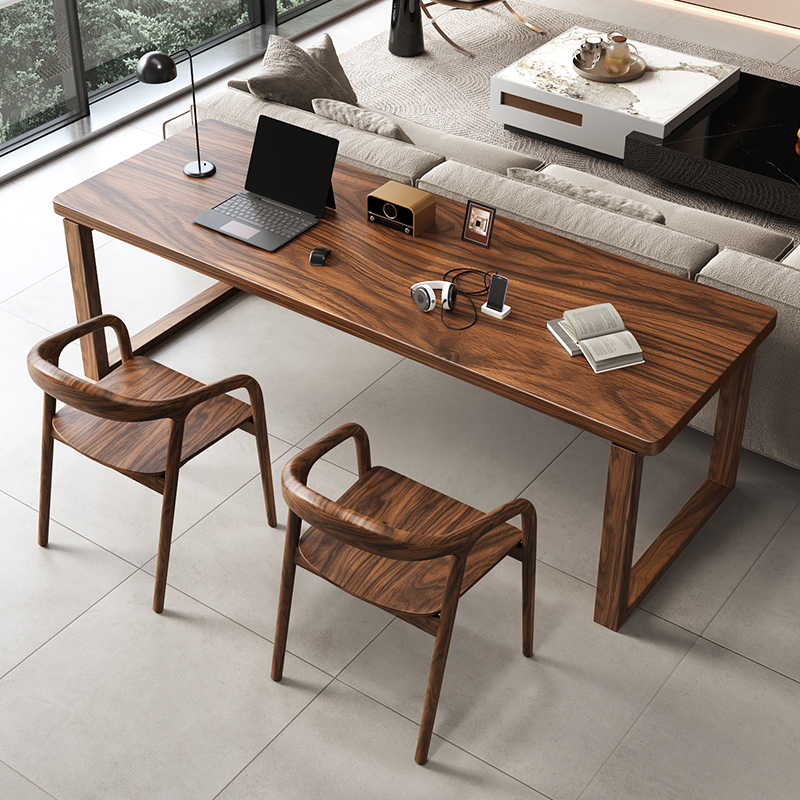 South American Walnut Desk Living Room Home High-End Solid Wood Large Board Long Study Table Computer Desk Office Workbench