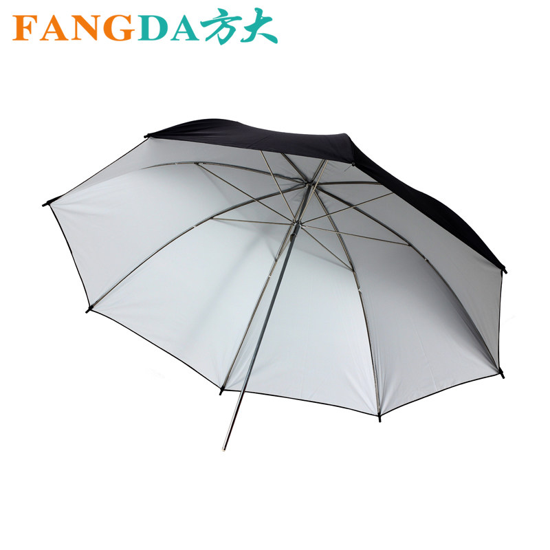 Fangda studio 43 inches outside black inside white reflective umbrella metal umbrella stand photography umbrella photography reflective umbrella