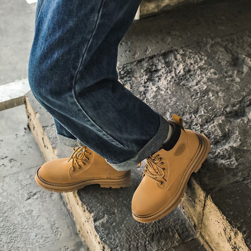 2022 Fall Short - tube Low - Help Fall Back Ancient British Wind Kick Not Rotten Yellow Martin Boots Men Boots in Tide Shoes