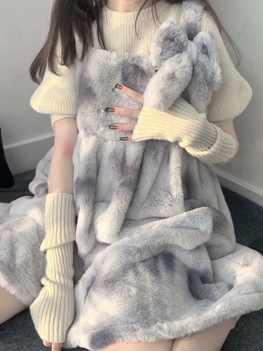 Оригинальный дизайнерский бархатный милый жилет, платье