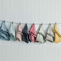 Cotton Pillow Case Water Washing Cotton Pure Color Pleated Lace Pillow Case Single Cotton Single Pillow Case Pair 2