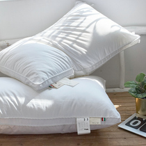 80s pure cotton gon satin solid pillow core white hotel soft pillows 48 * 74cm adult neck pillows full cotton single pillow