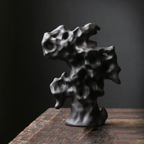  Yixing moon shadow sand Zen purple sand coarse pottery Taihu Stone ornaments Tea room Japanese crafts