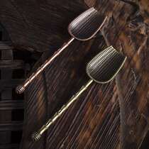  Yixing moon shadow sand ceramic eight alloy tea spoon set Kung Fu tea ceremony accessories Tea ceremony 6 gentleman household