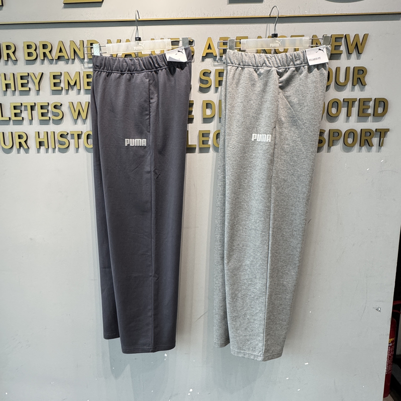 Puma New Solid Color Versatile Knit Casual Pants Loose Men's Sports Sweatpants Straight-Leg Long Pants 695448