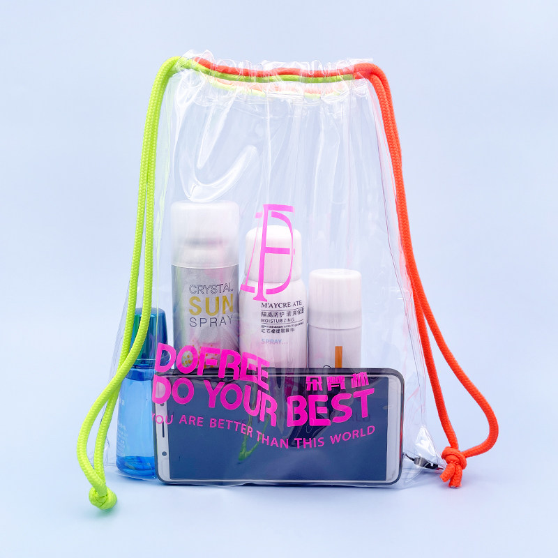 Dovan Forest PVC Transparent Handbag Ultra Fire Ins Wind Jelly Bag Large Capacity Containing Portable Fashion Waterproof Swimming Bag