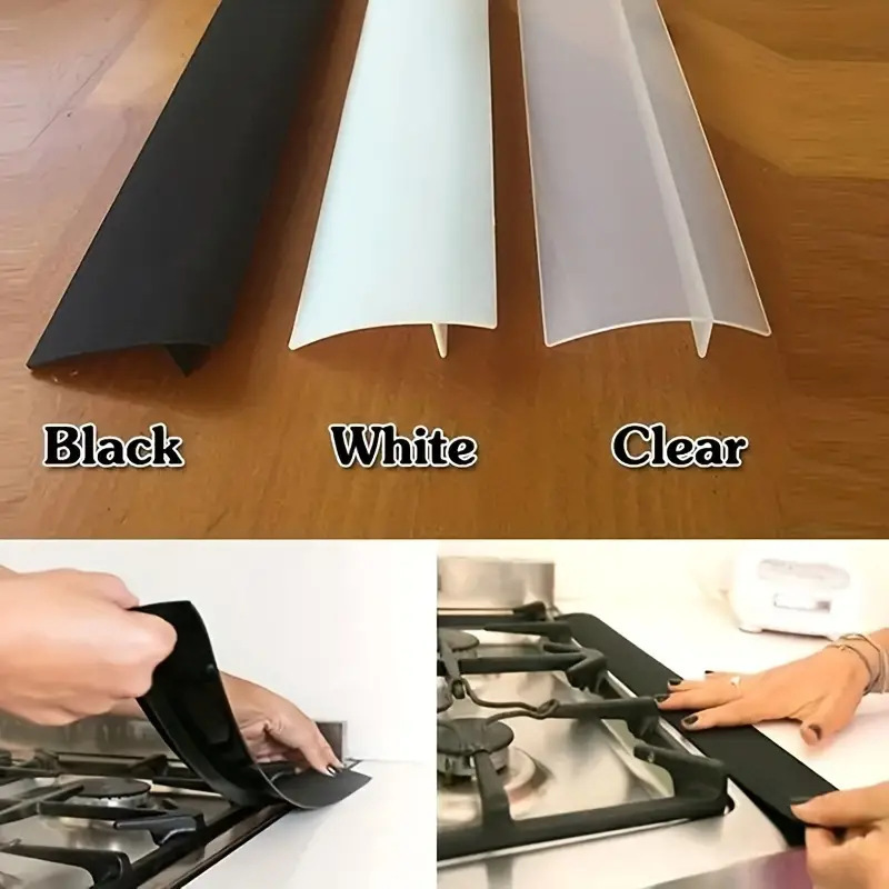 Stove Cabinet Gap Strip, Gas Stove Silicone Gap Filler, High-Temperature Resistant Caulking Strip, Inch-Sized Household Kitchen Utensils Stove Cabinet Gap Strip, Gas Stove Silicone Gap Filler, High-Temperature Resistant Caulking Strip, Inch-Sized Household Kitchen Utensils