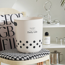 Light and luxurious garbage can add thick and large capacity Garbage basket Bedroom Living room Toilet Plastic Wastepaper Home
