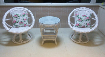 Wicker ghế ba mảnh thực sự mây / đồ nội thất giải trí châu Âu / ghế xoay mây xoắn / bàn cà phê hiện đại đầy đủ ghế xích đu mây - Bàn ghế ngoài trời / sân bàn ghế sân thượng