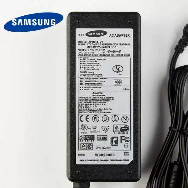 Máy tính xách tay Samsung 19v3.16a chính hãng 450R5U / R4V RV420 / 411 cáp sạc nguồn máy tính - Phụ kiện máy tính xách tay