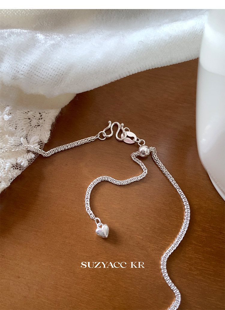Серебряное ожерелье suzyacc kr纯银铃兰吊坠蝴蝶项链轻奢小众高级感锁骨链2024新款