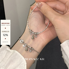 银饰手链 suzyacc kr纯银葫芦小盘缠串珠手链女轻奢小众精致高级感百搭手饰