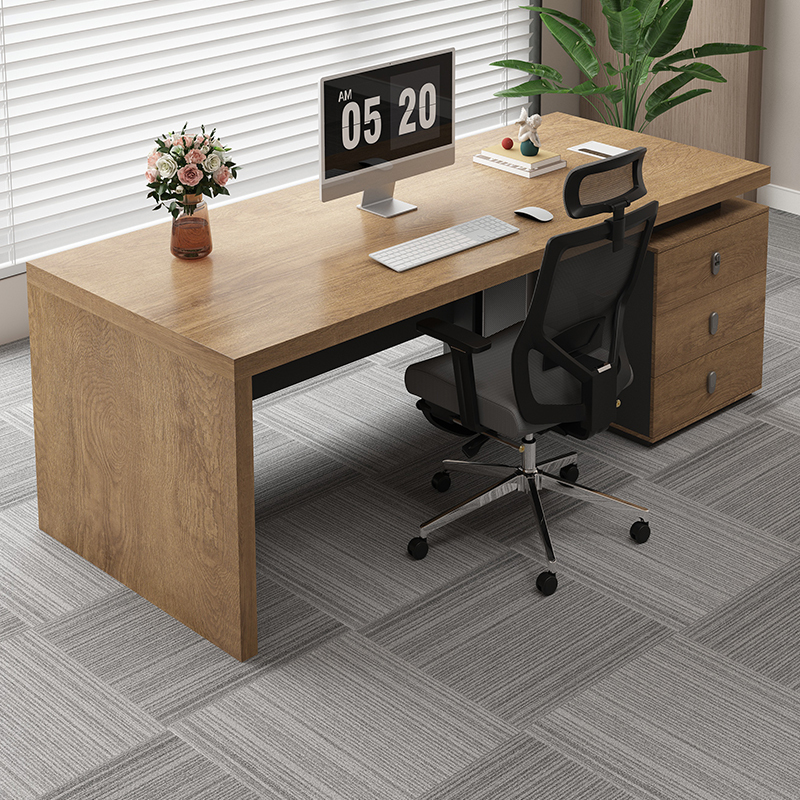 Simple and Modern Office Desk, Boss Desk, Office Desk and Chair Combination, Staff Desk, Financial Desk, Home Computer Desk