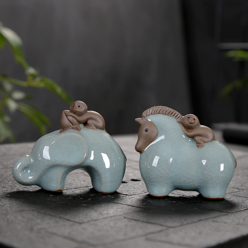 Tea spotting piece immediately seal Hou Baixiang creative cute tea tea table tea table tea tray tea table tea play can be raised-Taobao