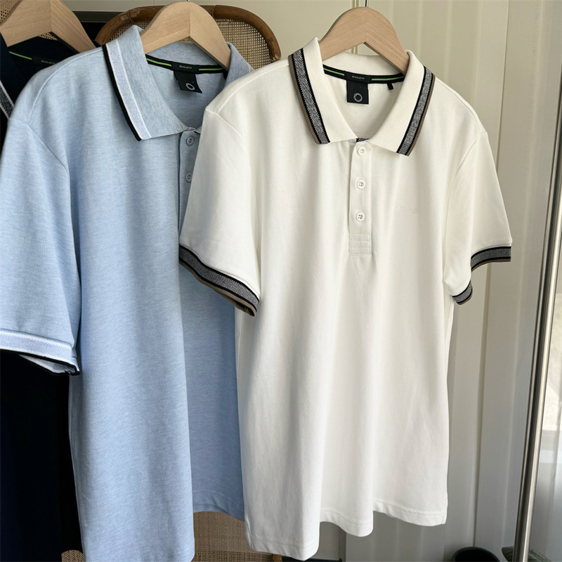 The Fabric Is Upgraded to the Boss's Lapel Color Block Polo