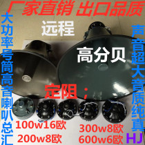 Horn high-power tweeter 100W150W200W300W600W rural school outdoor wide power amplifier set