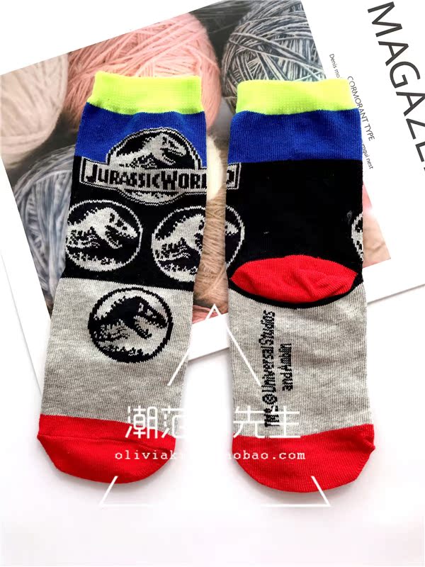 Sao chép vớ con khủng long dễ thương Châu Âu và Hoa Kỳ vớ bé trai vớ vớ hoạt hình vớ bé tất trẻ em cao cổ