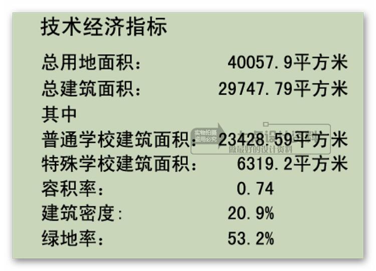 X004中小学特殊学校建筑方案规划设计cad平剖+文本+su+效果图-2