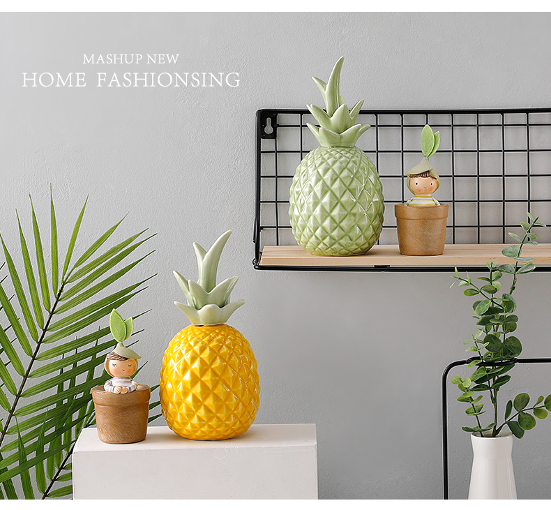 Bắc Âu ins dứa đồ trang trí bàn trang trí nhiệt đới nhà thủ công bàn cạnh giường quà tặng sáng tạo đồ trang trí nhỏ các đồ trang trí phòng ngủ đẹp