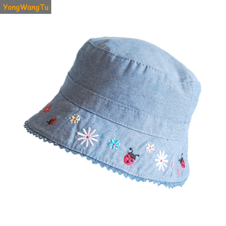 Spring Summer Season Women's Baby Pure Cotton Fisherman Hat Girl Sun Hat Sun Hat Sun Hat Baby Basin Cap Baby Boy Princess Cap