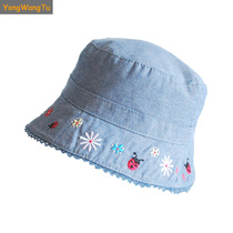 Spring and summer season baby cotton fisherman hat girl sun hat sun hat baby pot hat baby baby princess hat