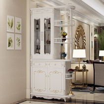 New European-style living room entrance wine cabinet partition cabinet modern simple hall cabinet paint double-sided porch storage shoe cabinet