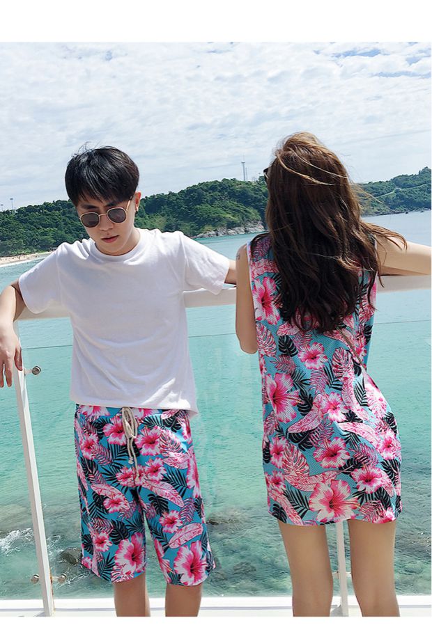 Cặp đôi đồ bơi phù hợp với bikini ba mảnh áo tắm nữ bảo thủ che bụng đi biển mùa xuân nóng bỏng áo tắm đồ biển cặp	