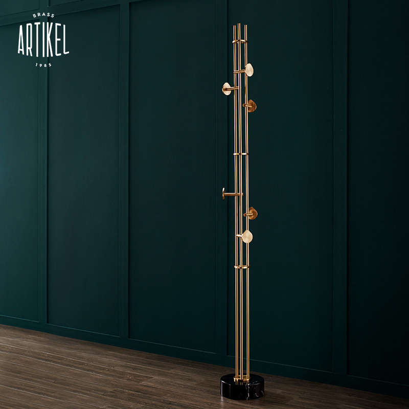 ARTIKEL Artikel Brass Marble Nordic Style Light Luxury Coat Rack Simple Modern Hanger Floor To Ceiling Bedroom