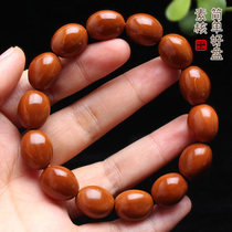 Purely hand-polished olive core carving small seed iron core red nuclide nuclear light beads olive beard string mens and womens bracelets