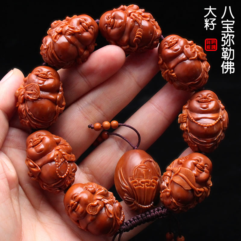 Zhoushan Su Artificial Olive Nuclear Sculpture Pure Hand Engraving Large Seed Crystal Nucleus Eight Treasures of the Olive Huller