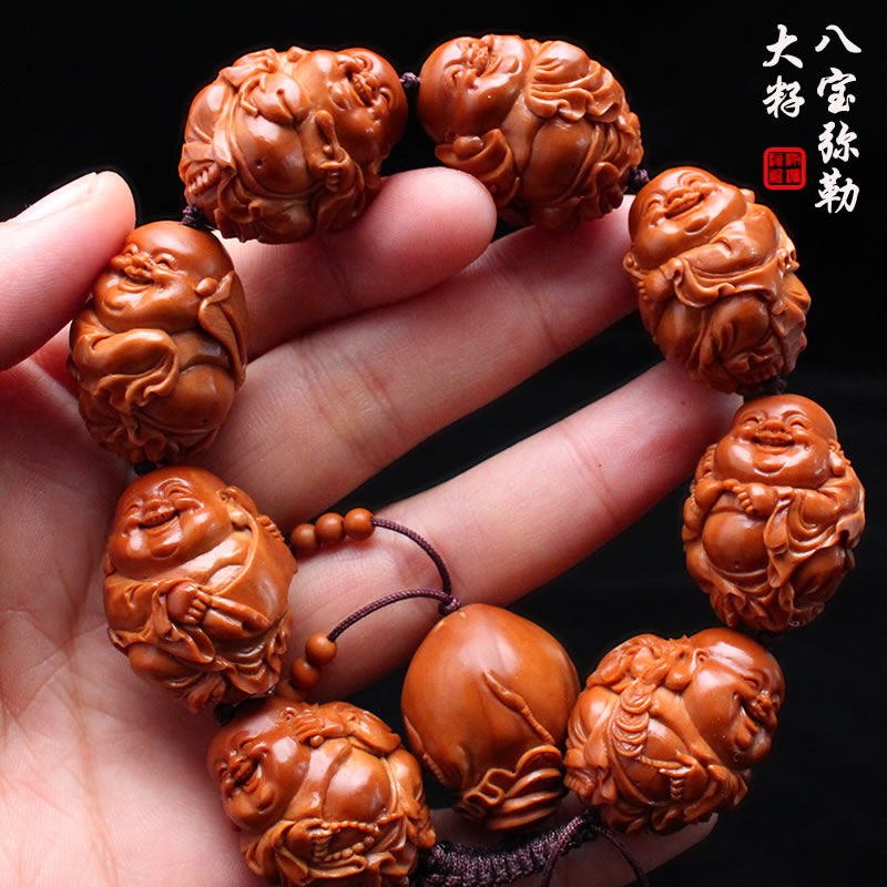 Soulman olives nuclear carvings pure hand engraving of large seed crystal nucleus Eight treasures of the Eight Treasure of the Olive Huller Strings Men