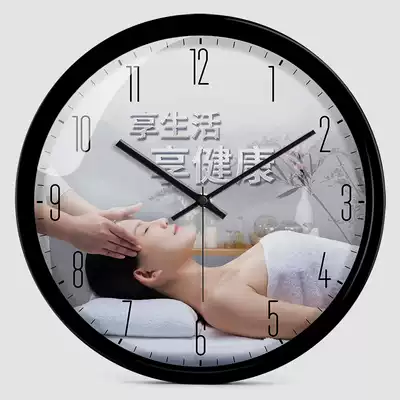 Beauty salon traditional Chinese medicine health Hall Club Creative mute time clock SPA decoration personality simple art wall clock