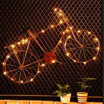 Industrial Wind Trim Background Wall Pendants Photo Iron Art Bikes Wall-mounted Milk Tea Shop Wall Wall Hanging pieces
