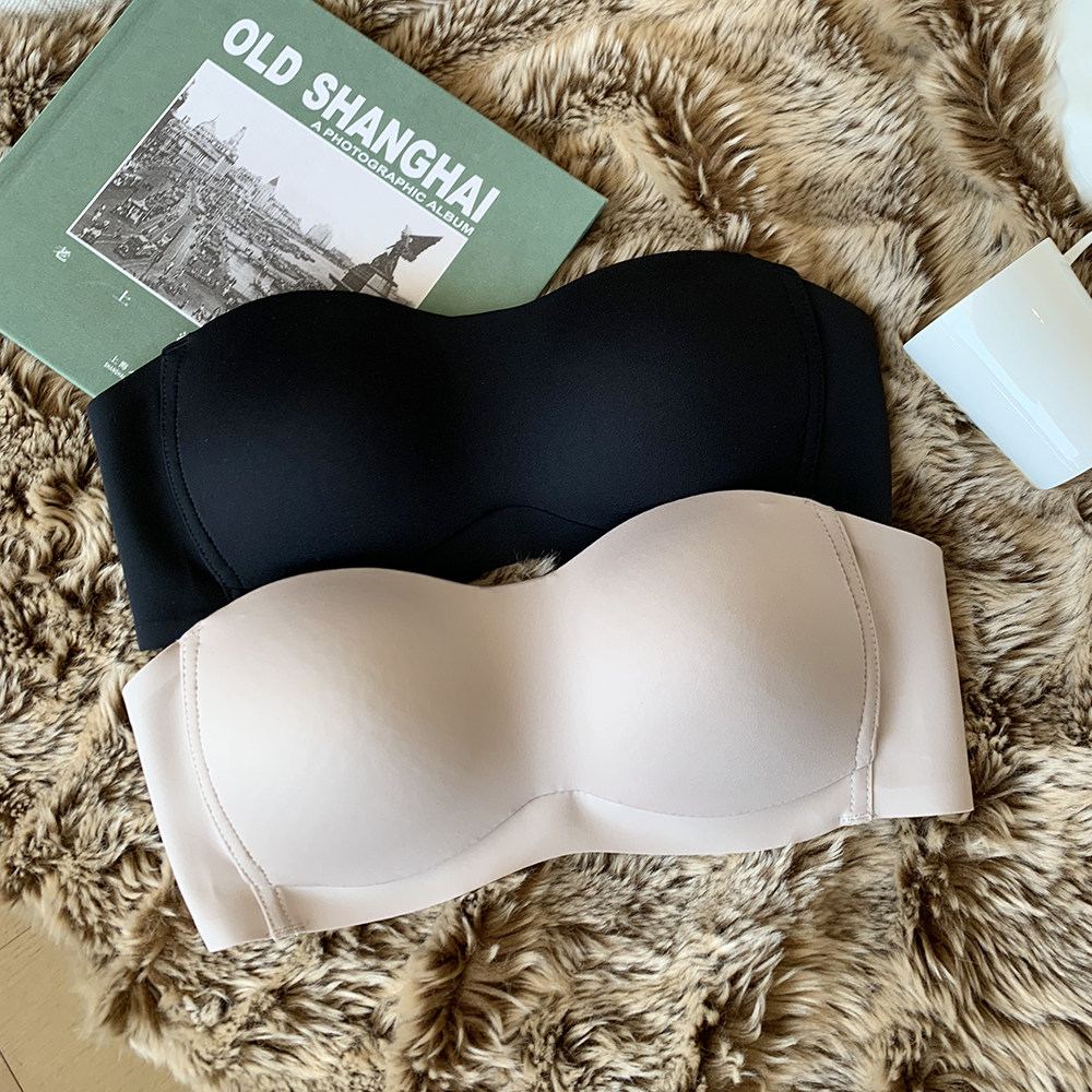 Export Japanese Single Bride without Shoulder Strap Thin Half-cup Bra Bra with Steel-free Windows