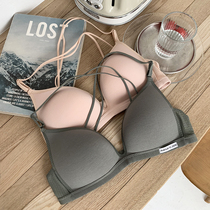 7ways simple commuter modal without steel ring micro gathering cross with beautiful back bra light Sports womens underwear