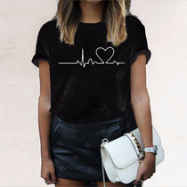 Love Print T-shirts For Women Harajuku Summer T Shirt New Fa