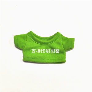 10cm Doll Clothes T-Shirts in Stock Wholesale Printed Patterns 15cm 20cm Cotton Doll Replacement Tops T-Shirts Short Sleeves