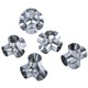 Clothes rod four-way circular pipe connection stainless steel pipe accessories clothes rack shelf joint clothes rack accessories tee