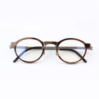 超轻复古眼镜近视眼镜框男简约圆框镜框配蓝光近视片纹路板材1113