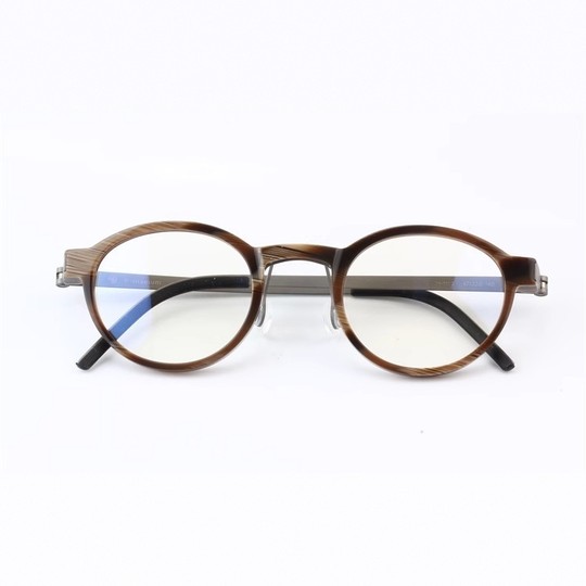 超轻复古眼镜近视眼镜框男简约圆框镜框配蓝光近视片纹路板材1113