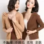 Mùa xuân 2019 mới của phụ nữ Hàn Quốc phần ngắn là áo khoác mỏng cổ chữ V áo len - Cardigan ao len nu